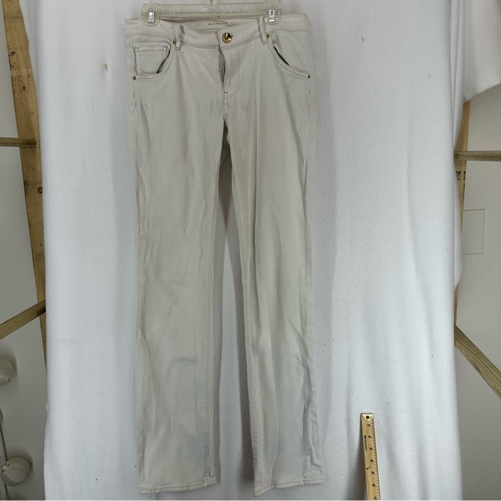 Elie Tahari Adena Straight‎ Low Rise Jeans Women’s 8 White